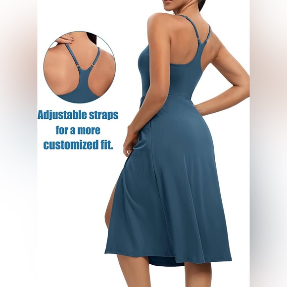 Ewedoos Athletic Dress with Built in Shorts & Adjustable Straps Workout Dress 💕 - Picture 3 of 5